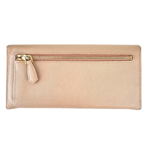 Prada Saffiano Fiocco Bow Wallet in Cammeo Nude | Authentic with added Chain - Picture 4 of 16